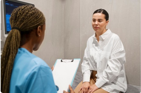 Supportive conversation with patient